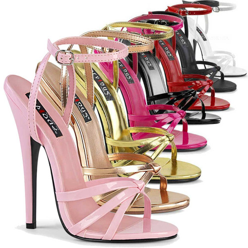 Domina-108, 6" Stiletto Heel Wrap Around Knotted Strap Sandal by Pleaser USA