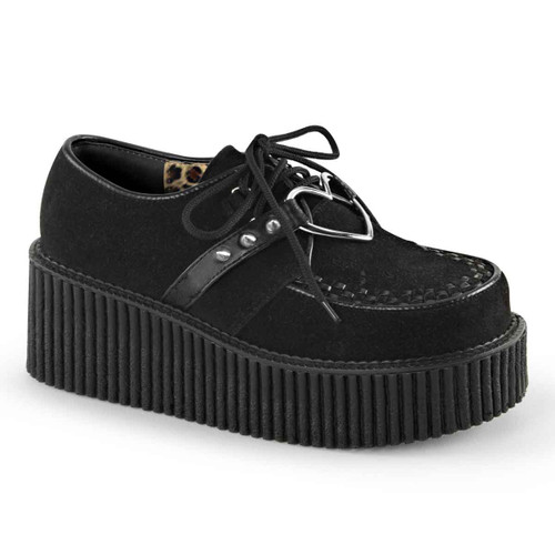 Creeper-206, 3 inch platform creeper with Heart Design By Demonia