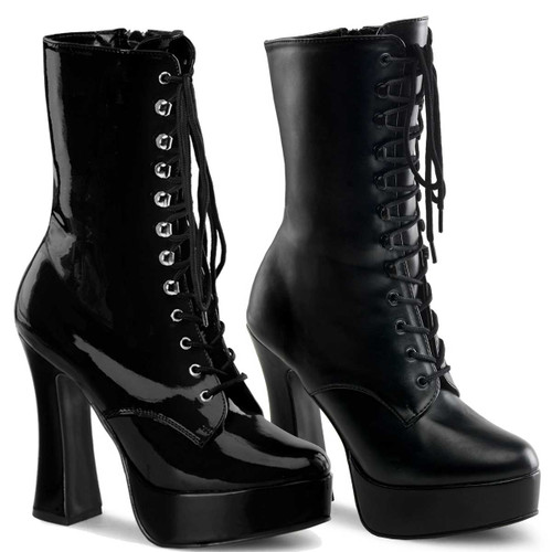ELECTRA-1020, 5 Inch Chunky Heel Platform Ankle Boots by Pleaser