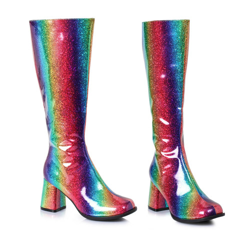 300-Summer, 3" Rainbow Gogo Boots by Ellie Shoes