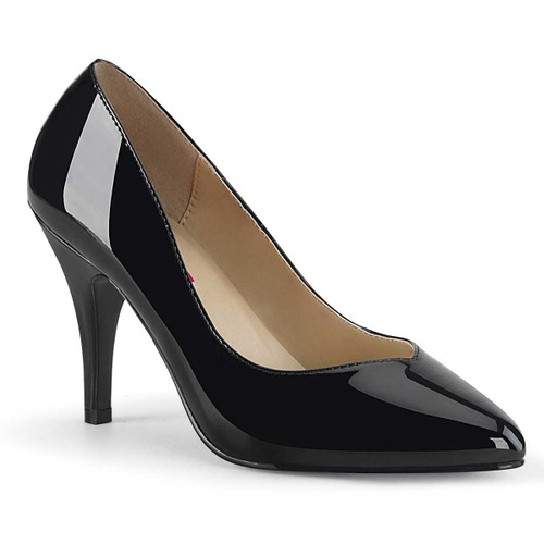 Dream-420W, Wide Width Black Classic Pump by Pleaser