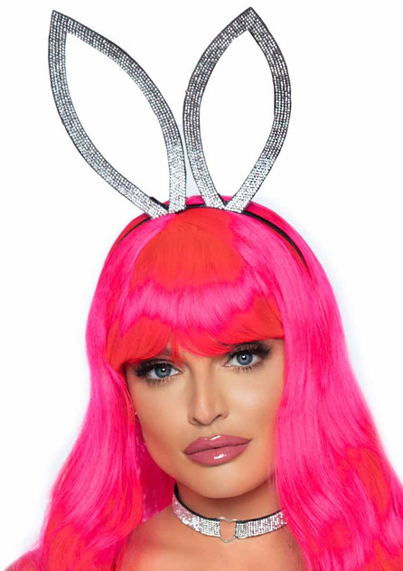 LA2767, Rhinestone Bunny Ear Headband