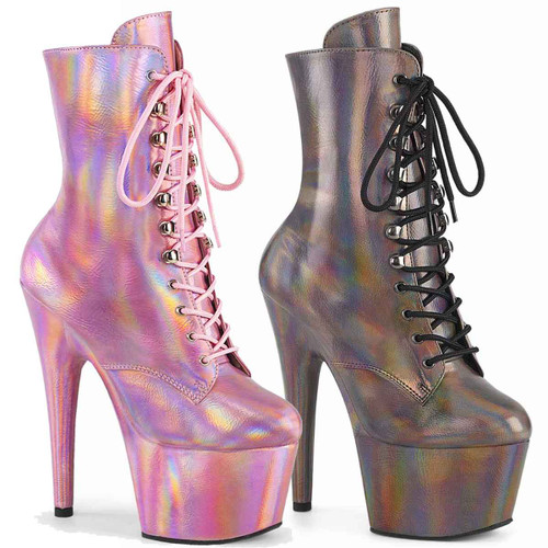 Adore-1020HG, Holographic Ankle Strap Platform By Pleaser