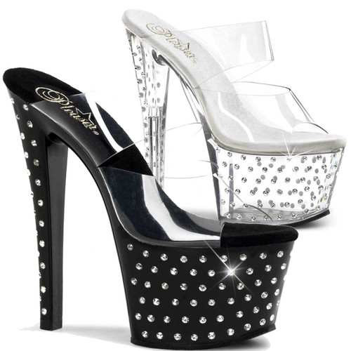 Stardust-702 7" Two Band Rhinestones Studded by Pleaser