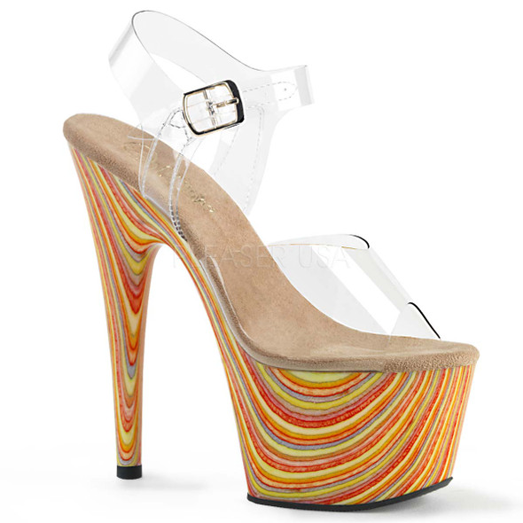Exotic Dancer Shoes | Adore-708JB, Ankle Strap Jawbreaker Print Platform Sandal Exotic Dancer Shoes | Adore-708JB, Ankle Strap Jawbreaker Print Platform Sandal