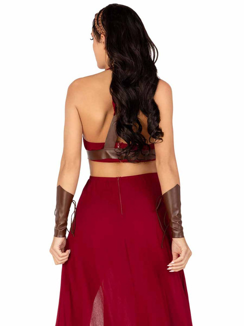 Leg Avenue LA-85036, Burgundy Warrior Maiden Costume Back View