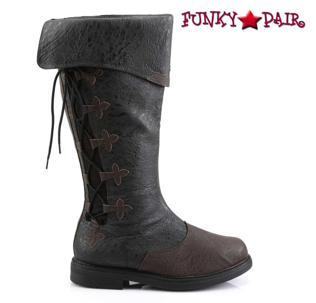Funtasma | Captain-110, Men's Knee High Pull-On Boots | Side View