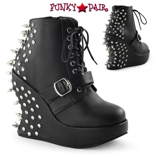 Women's Demonia BRAVO-23, Ankle Boots with Spikes