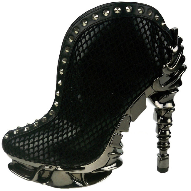 Hades | VESPER Reptile Print Ankle Boots with Studs