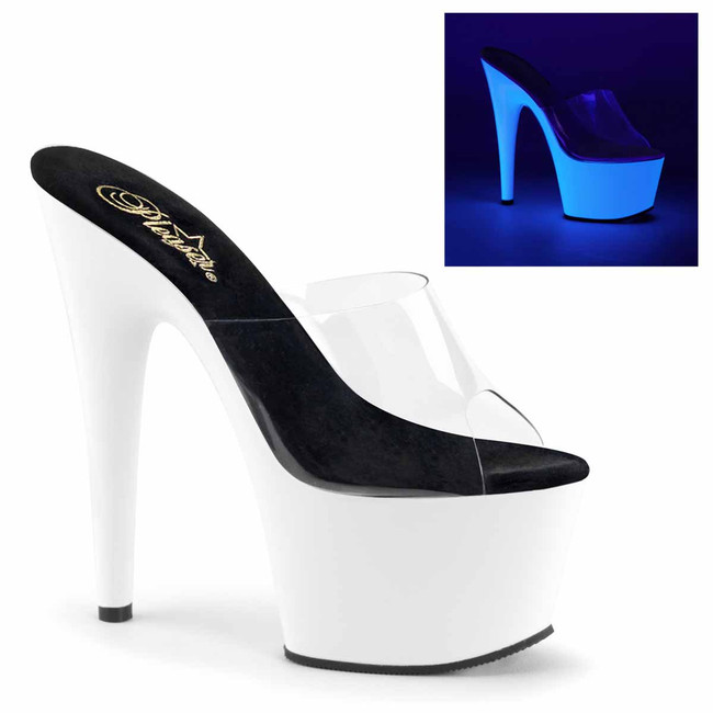 Adore-701UV, 7 Inch Stiletto Heel UV Reactive Bottom