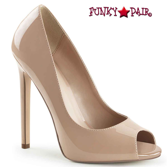 Sexy-42, 5 Inch Nude Peep Toe Pump By Pleaser