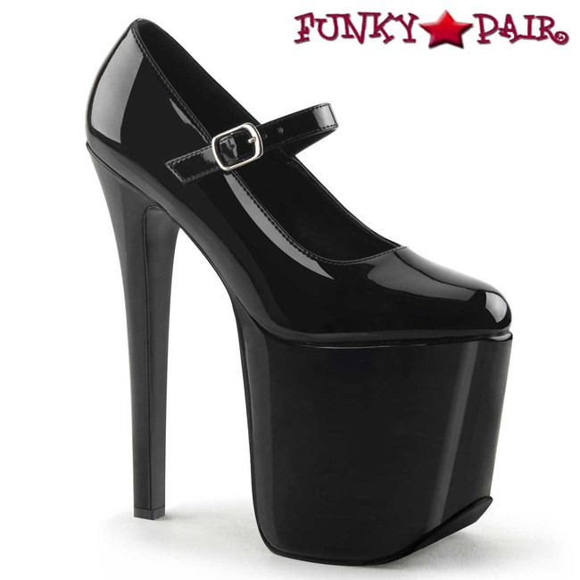 Tramp-756, Fetish Mary Jane Platform Pump by Devious