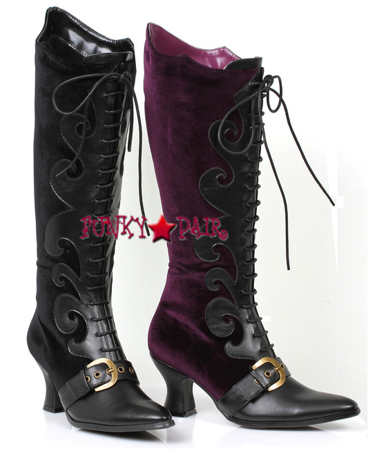 Cosplay Velvet Knee High Boots | 1031  253-Fain