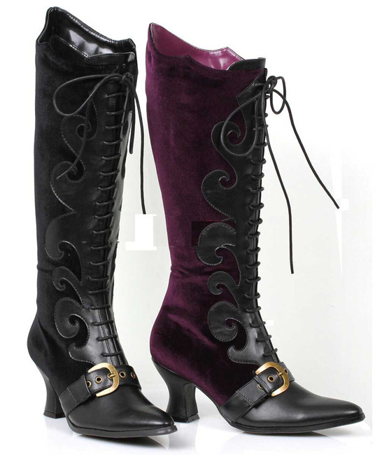 253-Fain, Cosplay Velvet Knee High Boots | 1031 Costume Boots