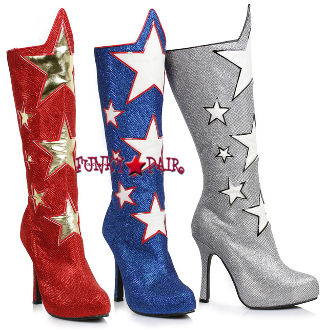 420-Hero, 4 Inch Boots with Star,COSTUME SHOES