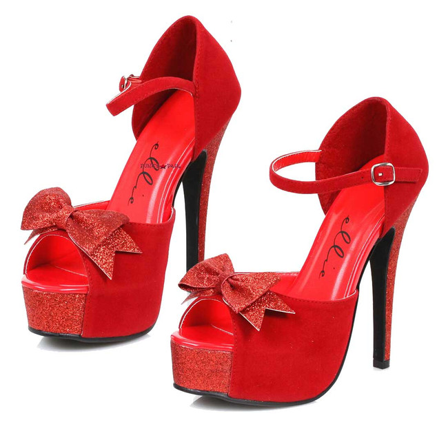 519-Story, 5" Red Cosplay Sandal | Costume Shoes 1031