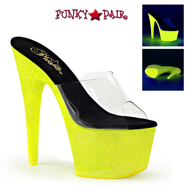 Adore-701UVG, 7 Inch Slide with Neon Yellow UV Reactive