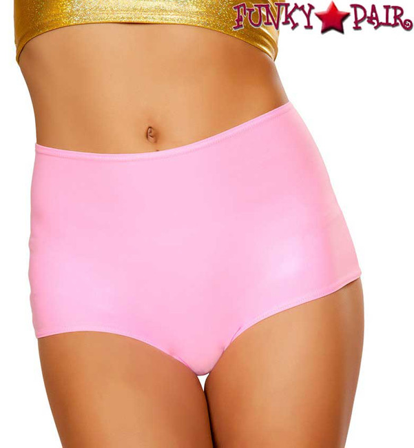 J. Valentine | FF612, Solid High-Waist Short Color Baby Pink front view