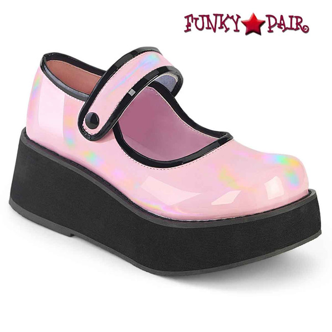Sprite-01 Baby Pink Goth Punk Lolita Maryjane Shoes By Demonia