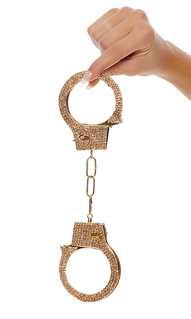 FP-996449, Gold Rhinestone Handcuffs by Forplay