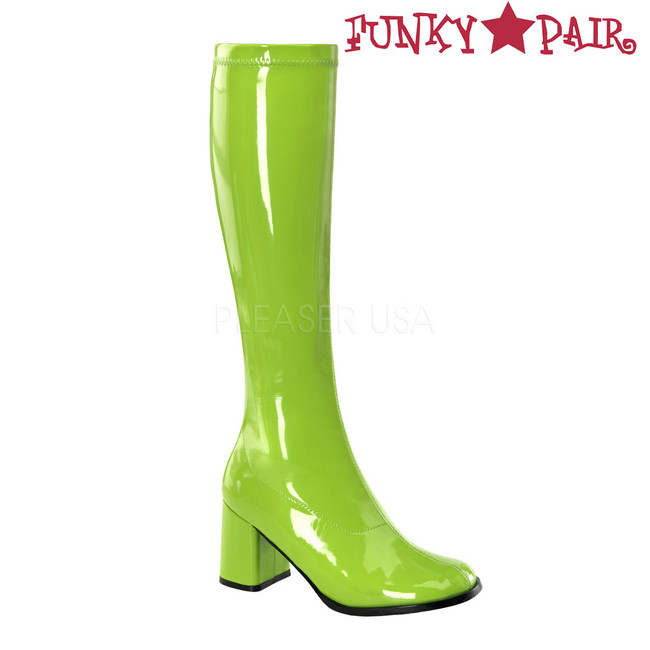 Lime GoGo-300 Women's GoGo Boots | Pleaser