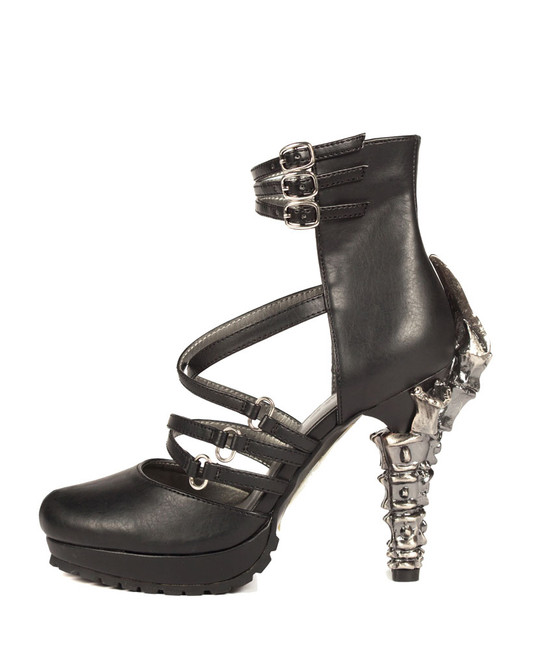 Verne, 5 Inch Claw Heel Strappy Open Ankle Booties