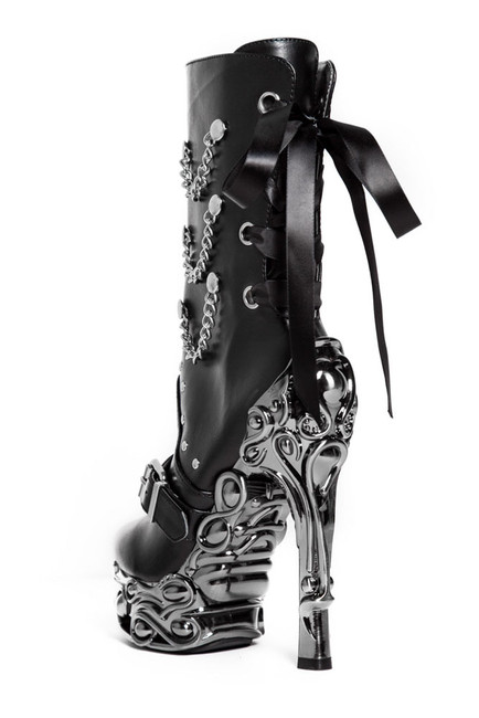 Hades Shoes | QUINN Rebel Ankle Vegan Boots Side Back View