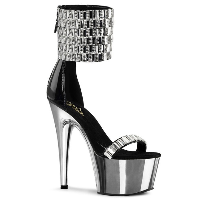 Pleaser | Adore-789RS, Rhinestones and Mirror Exotic Dancer Shoes