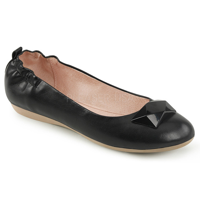 Olive-08, Ballet Flats with Elasticated Heel