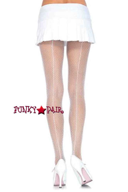 9015, Fishnet Pantyhose with Backseam Color white brand Leg Avenue