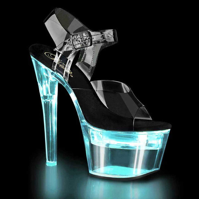 Flashdance-708, 7 Inch Exotic Dancer Lite-Up Platform by Pleaser