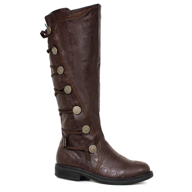 125-Fresco, Men brown Boots with Button Accent