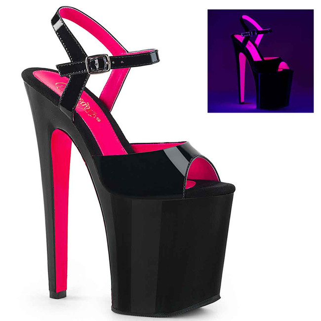 Stripper Shoes | Xtreme-809TT, Platform Ankle Strap Two Tone Sandal