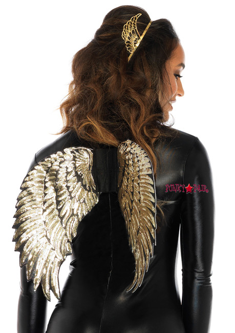 A2792, Gold Sequin Wings