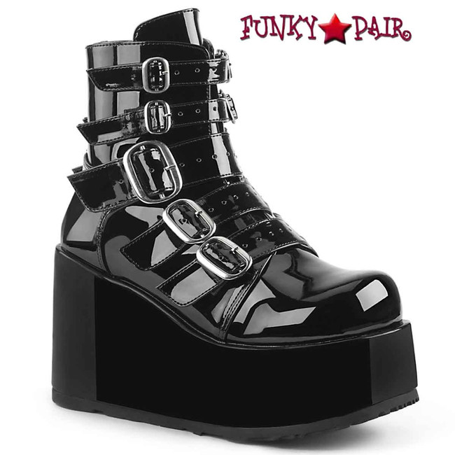 Demonia | Concord-57 Ankle Boots with Buckles