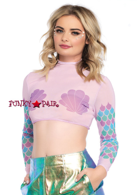 LA8282, Mermaid Crop Top