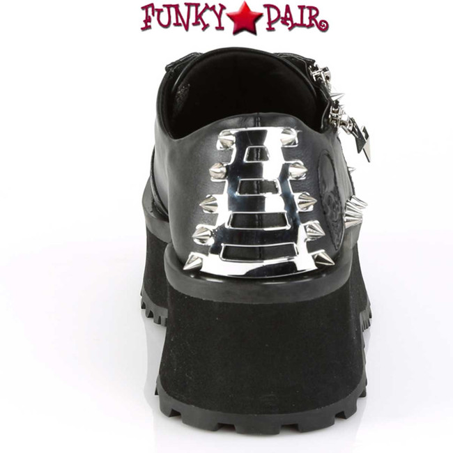 Demonia ravedigger-04, Gothic Spike Oxford back view