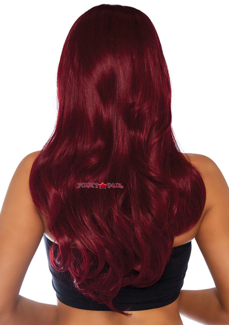 Long Wavy Wig | Leg Avenue LA-2829 Burgundy back view