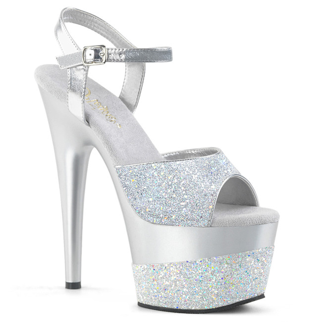 Adore-709-2G, Glitter Platform Sandal By Pleaser
