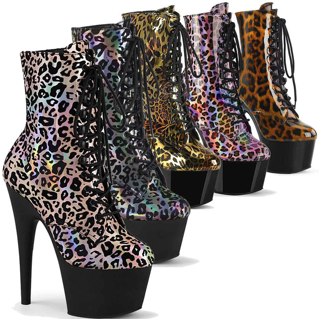 Adore-1020LP, Leopard Print Boots by Pleaser USA