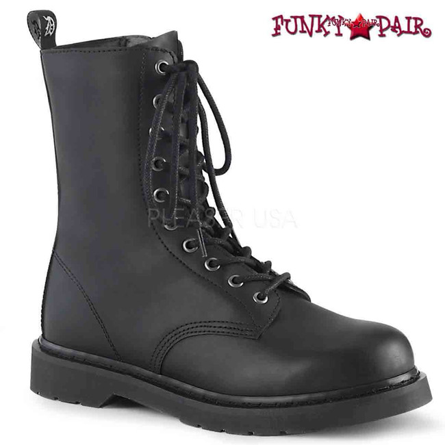 Demonia | BOLT-200, Mid-Calf Lace-up Combat Boots