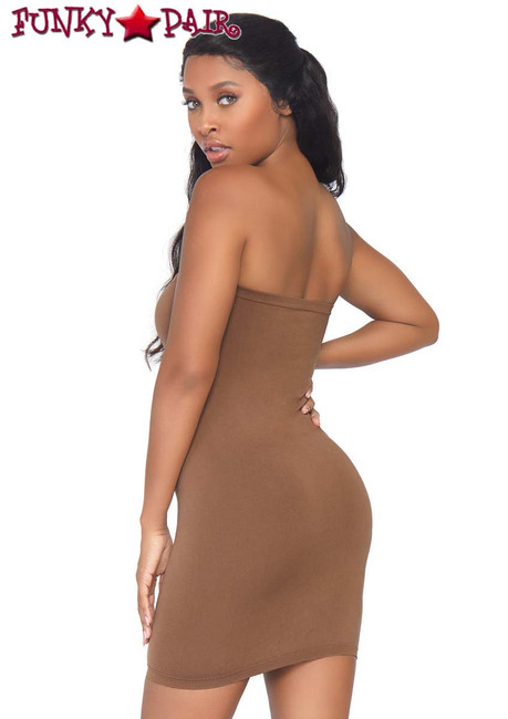 Leg Avenue | NK002, Seamless Tube Dress color Tan back view