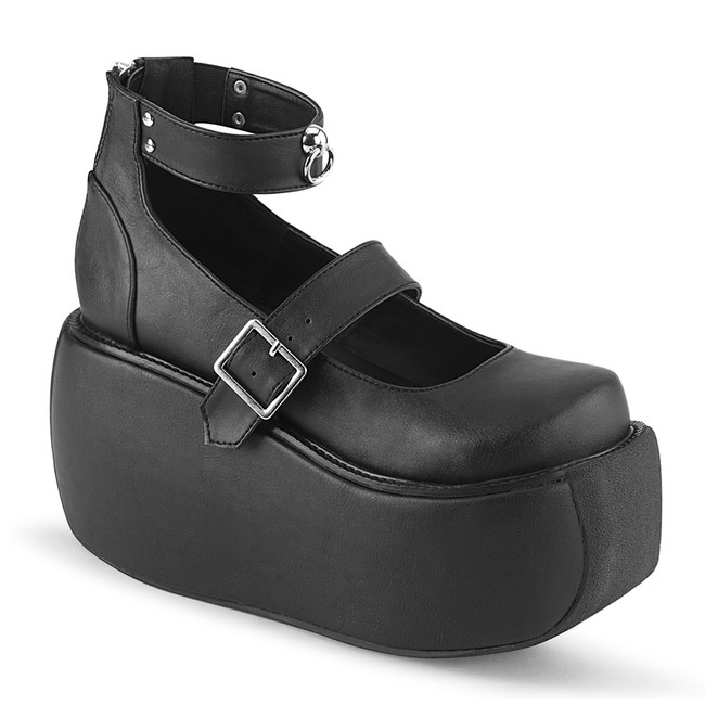 Demonia | Violet-32, Platform Maryjane Sandal with Ankle Band