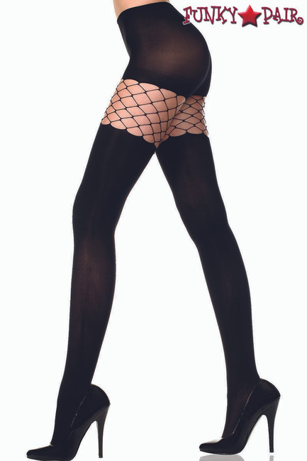 Music Legs ML-58080, Opaque Tights with Fence Net