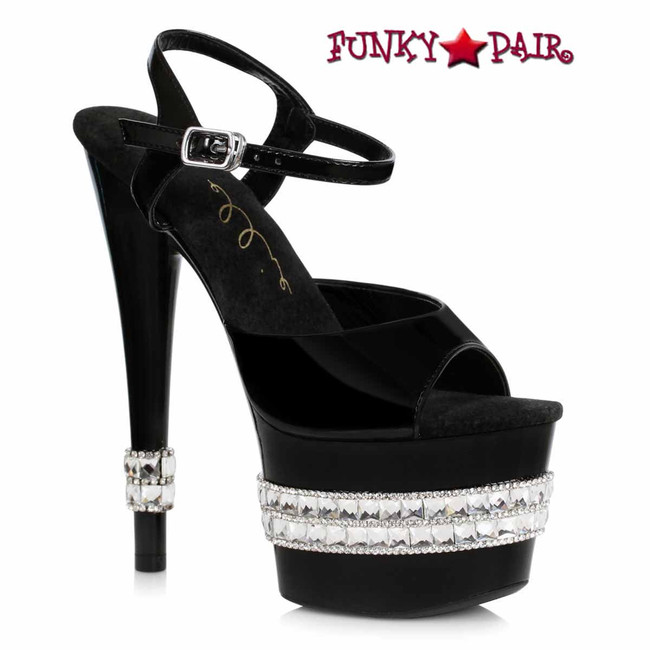 Ellie Shoes | 710-JULIET, Rhinestones Platform Sandal