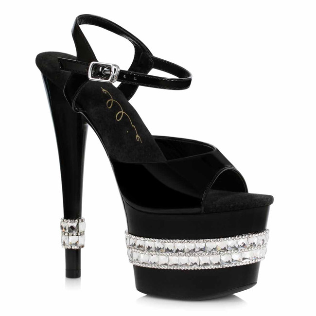 710-JULIET, Rhinestones Platform Sandal by Ellie Shoes