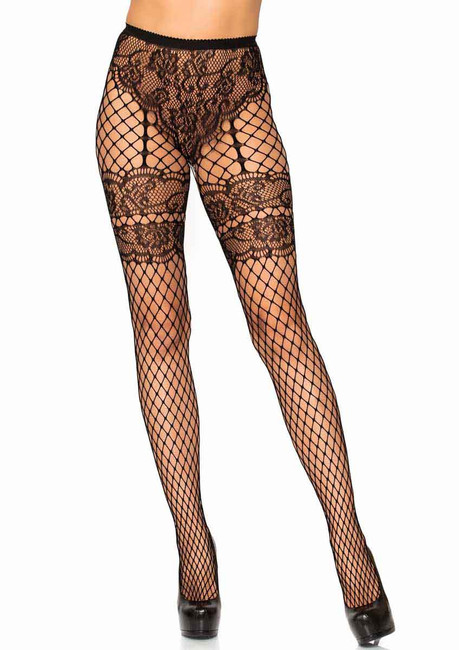 LA-9281, Lace French Garter Stockings by Leg Avenue