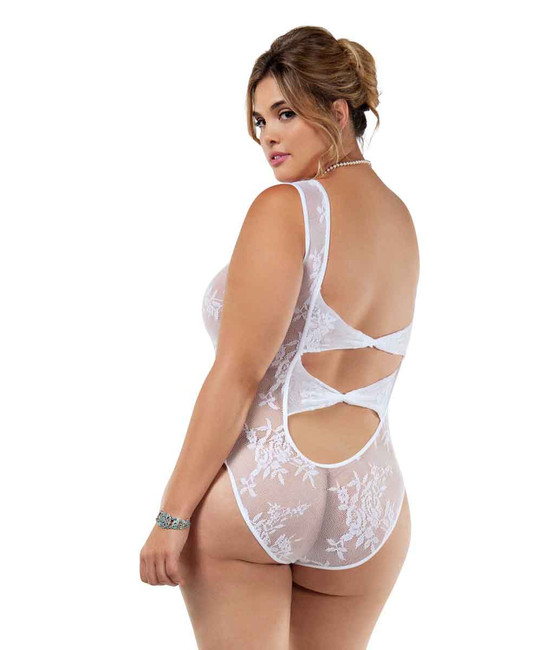 BS8028X Plus Size Desire Reversible Bodysuit back view