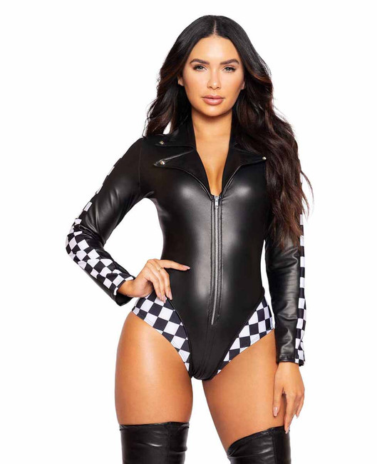 R-5006, Sexy Biker Gal BodySuit Costume by Roma