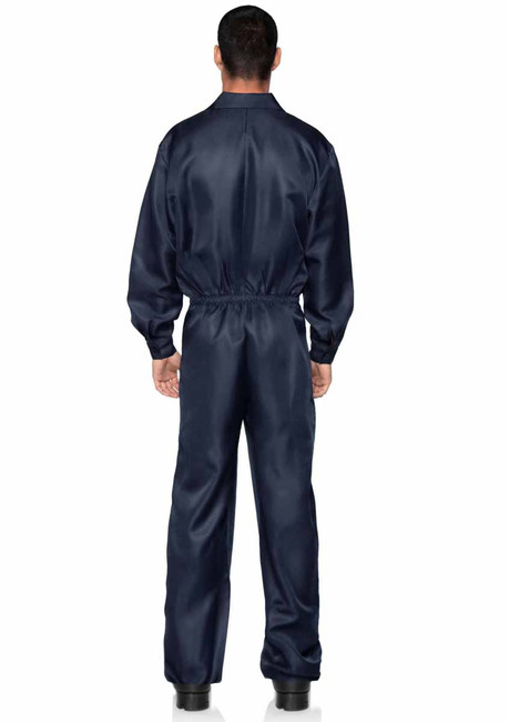 LA86936, Men's Navy Blue Jumpsuit by Leg Avenue back view